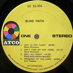 BLIND FAITH / Same (LP) / ATCO | WAXPEND RECORDS