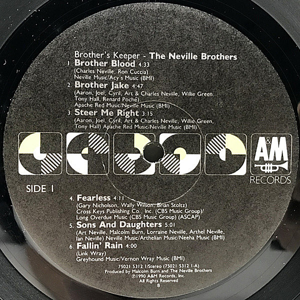 NEVILLE BROTHERS / Brother's Keeper (LP) / A&M | WAXPEND RECORDS
