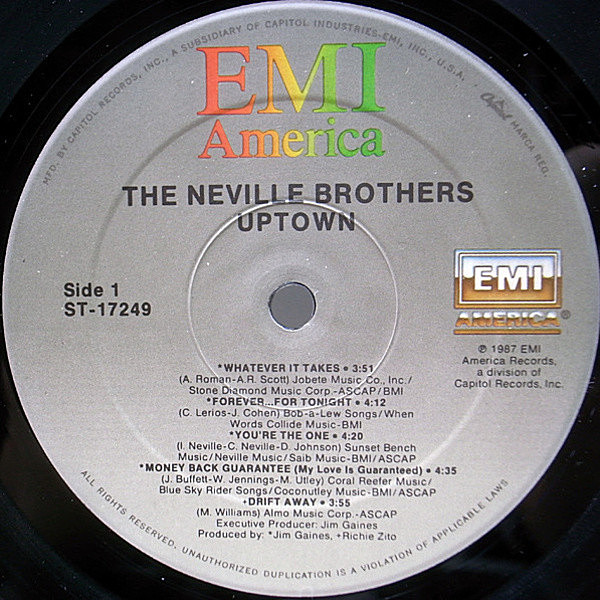 NEVILLE BROTHERS / Uptown (LP) / EMI | WAXPEND RECORDS