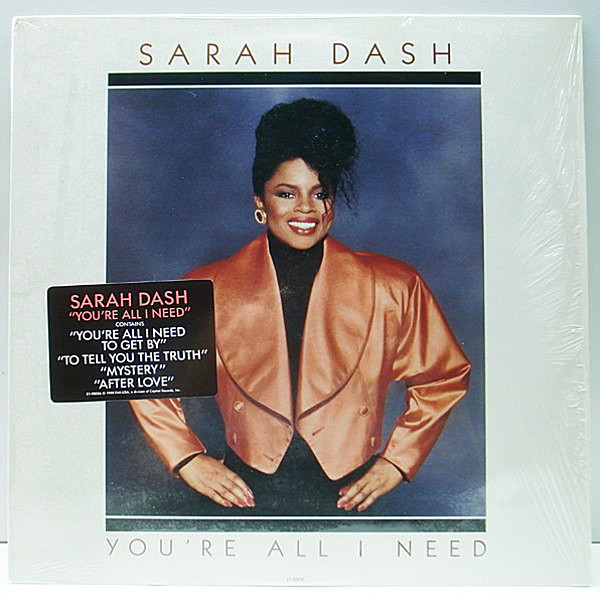 レコードメイン画像：美品!! シュリンク＋ハイプ・ステッカー USオリジナル SARAH DASH You're All I Need ('88 EMI) PATTI LABELLE, RAY, GOODMAN & BROWN 参加
