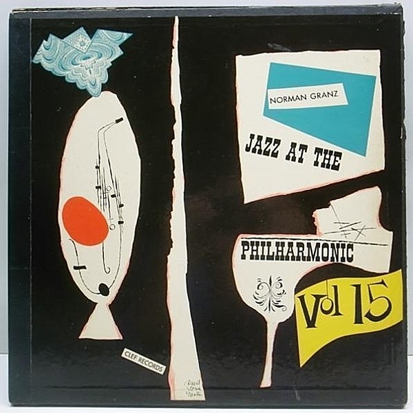 レコードメイン画像：3LP BOX 重量 FLAT オリジナル JATP NORMAN GRANZ Jazz At The Philharmonic Vol.15 (Mercury/Clef) オールスターによる好セッション