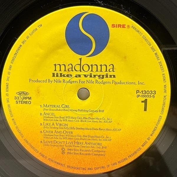 MADONNA / Like A Virgin (LP) / Sire | WAXPEND RECORDS