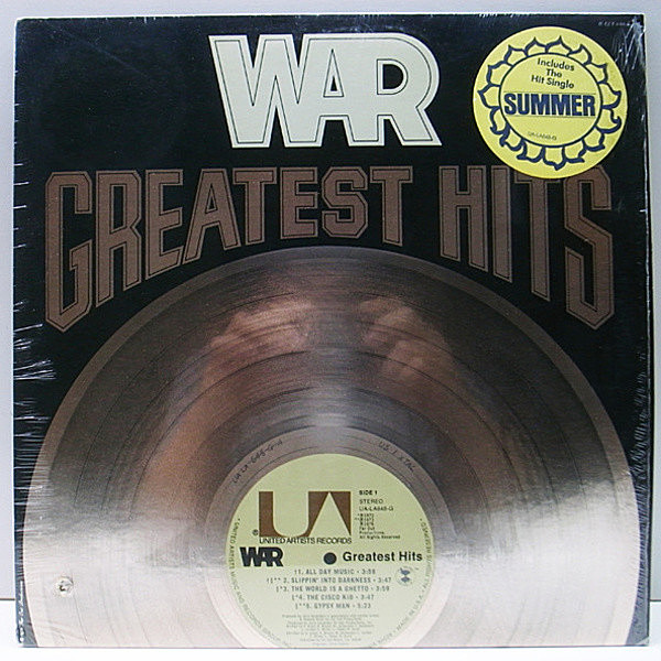 レコードメイン画像：美盤!! シュリンク＋ハイプ・ステッカー USオリジナル WAR Greatest Hits ('76 United Artists) Why Can't We Be Friends?, Low Rider ほか