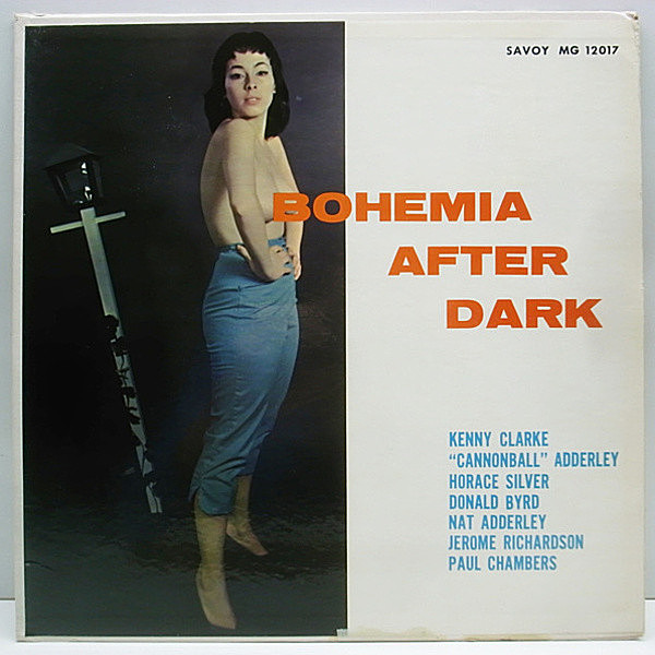 レコードメイン画像：US初期プレス MONO 濃赤ラベ RVG刻印 KENNY CLARKE Bohemia After Dark (Savoy MG 12017) ヌード美女 DIFF cvr.