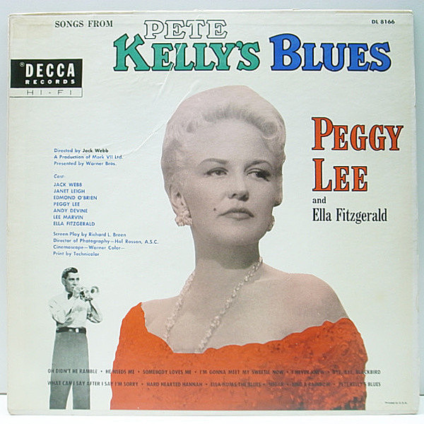 レコードメイン画像：美盤!音抜群! FLAT 1st黒銀スモール 深溝 PEGGY LEE & ELLA FITZGERALD Songs From Pete Kelly's Blues 皆殺しのトランペット ('55 Decca)