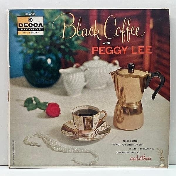 レコードメイン画像：良好!! MONO US初期プレス PEGGY LEE Black Coffee (Decca) ペギー・リー LP ヴォーカルファン必携の名盤 '61年プレス 米 モノラル