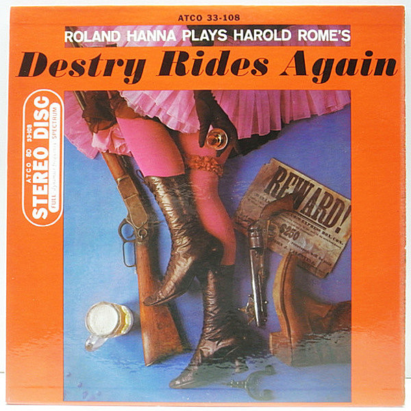 レコードメイン画像：初版ハープ・ラベル 深溝 USオリジナル ROLAND HANNA Plays Harold Rome's Destry Rides Again ('59 ATCO) Kenny Burrell, George Duvivier