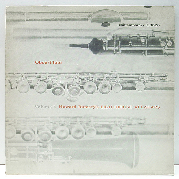 レコードメイン画像：【Sonny Clark参加のセッションも収録】美盤 2色刷り MONO 深溝 USオリジナル HOWARD RUMSEY Lighthouse All Stars Volume 4, Oboe / Flute