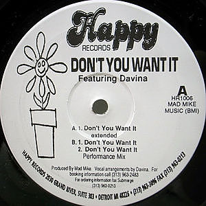 レコード画像：DAVINA / Don't You Want It