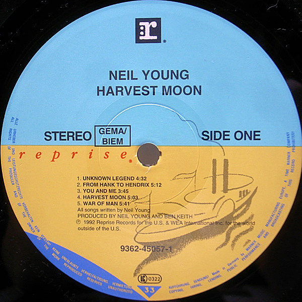 NEIL YOUNG / Harvest Moon (LP) / Reprise | WAXPEND RECORDS