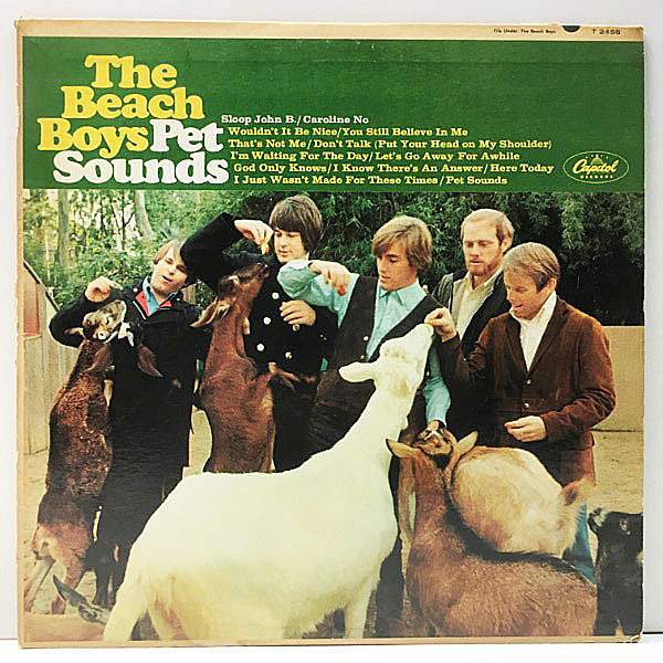 レコードメイン画像：激レア!! MONO 初版 虹ラベル USオリジナル BEACH BOYS Pet Sounds ('66 Capitol) 米 モノラル Lp ジャケット＆プレイともに概ね良好！