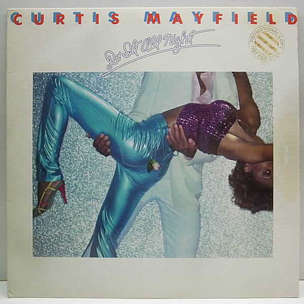 レコードメイン画像：プロモ USオリジ CURTIS MAYFIELD Do It All Night ほぼ美品 LP