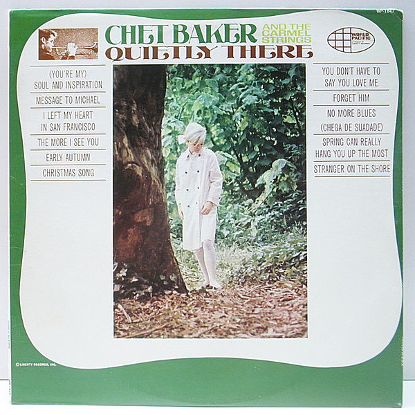 レコードメイン画像：美品!! MONO 深溝 USオリジナル CHET BAKER Quietly There (World Pacific WP-1847) ムーディなWith Strings作品 モノラル LP