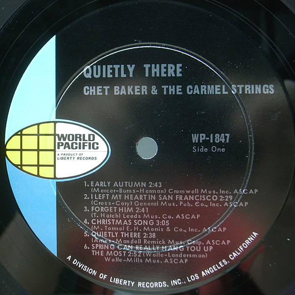 CHET BAKER / Quietly There (LP) / World Pacific | WAXPEND