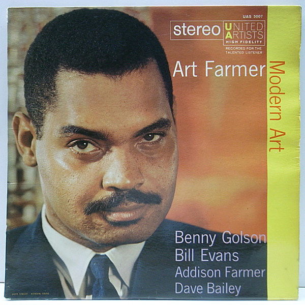 レコードメイン画像：US初期 黒ラベル 深溝 ART FARMER Modern Art ('58 United) Benny Golson, Bill Evans ほか 全盛期のアート・ファーマー／屈指の名盤