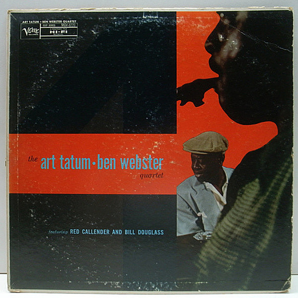 レコードメイン画像：MONO モノラル ART TATUM, BEN WEBSTER QUARTET (Verve V-8220) ワンホーン・カルテット 大名盤