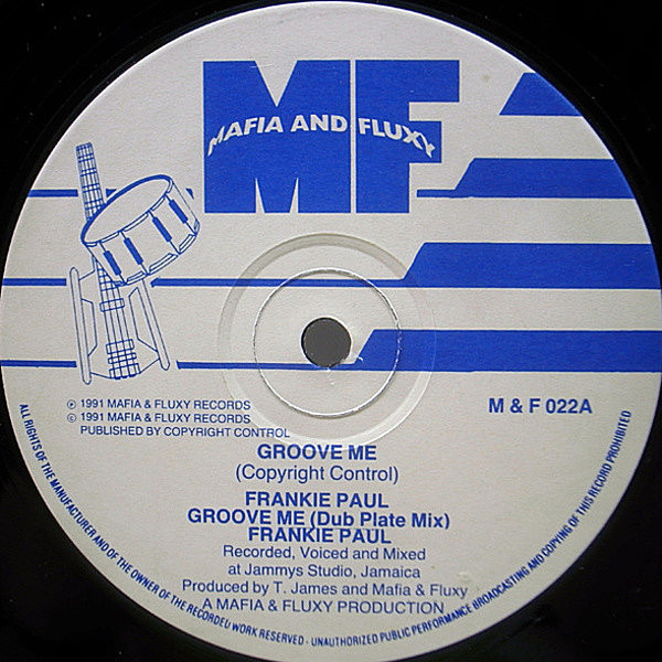 レコードメイン画像：美盤!! UK 12インチ FRANKIE PAUL Groove Me ('91 Mafia And Fluxy) DANCEHALL フランキー・ポール ジャマイカのスティービー・ワンダー