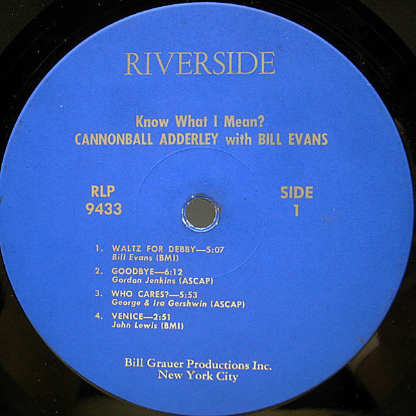 CANNONBALL ADDERLEY / BILL EVANS / Know What I Mean? (LP
