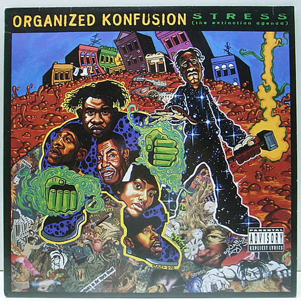 レコードメイン画像：美品!! USオリジナル ORGANIZED KONFUSION Stress ('94 Hollywood BASIC) BEATLES／Come Together サンプリング Q-TIP 参加 BUCKWILD ほか