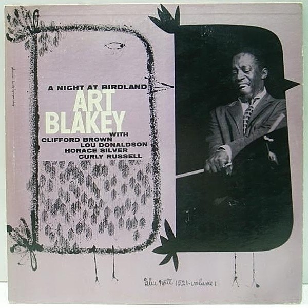 レコードメイン画像：良好!! LEX 額縁 FLAT 完全オリジナル ART BLAKEY A Night At Birdland, Vol. 1 (Blue Note / BLP 1521) 手書きRVG 耳 激レア