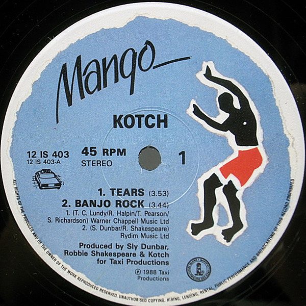 KOTCH / Tears / Two Occasions (12) / Mango | WAXPEND RECORDS