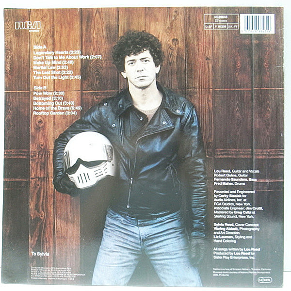 LOU REED / Legendary Hearts (LP) / RCA Victor | WAXPEND RECORDS