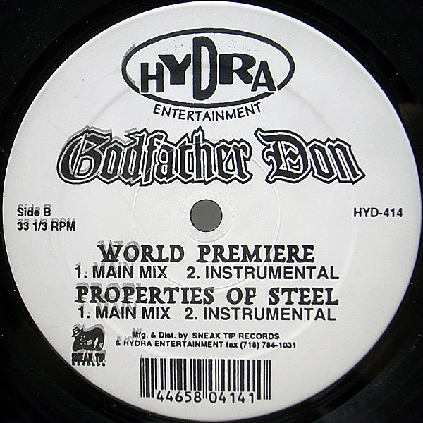 Godfather Don  OG盤 Godfather Don Album Properties Of Steel The Hydra Records