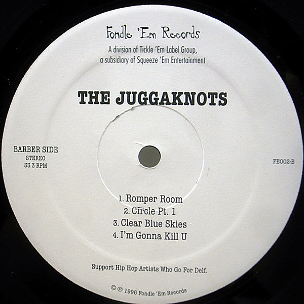 レコードメイン画像：NYアングラ!! JUGGAKNOTS / S.T. ('96 FONDLE'EM) JOHN COLTRANE サンプリング ネタ JAZZY HIP HOP クラシック ピアノ ホーン ループ