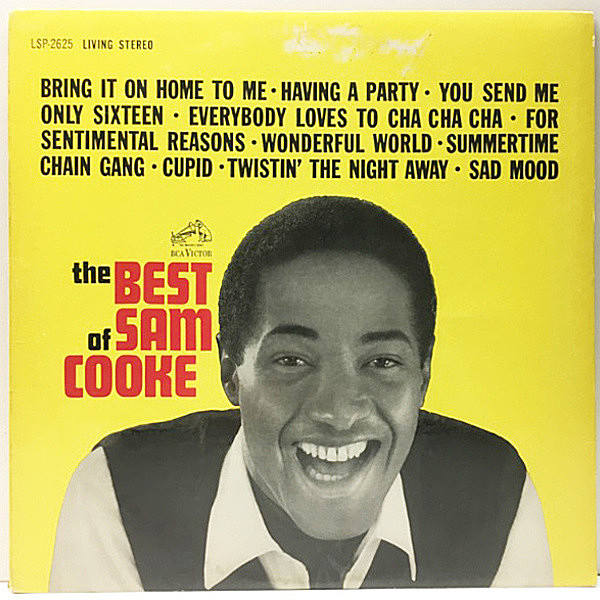 レコードメイン画像：【初回HUGO&LUIGI】US 完全オリジナル ニッパー犬 銀文字 深溝 SAM COOKE The Best Of ～ (RCA LSP 2625) 赤文字 1962年表記 1stジャケット