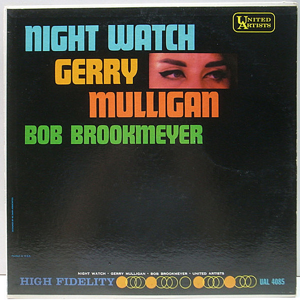 レコードメイン画像：良好品!! MONO 深溝 GERRY MULLIGAN / BOB BROOKMEYER『Nightwatch』Art Farmer, Al Cohn, Bud Shank, Nat Pierce, Pete Jolly ほか