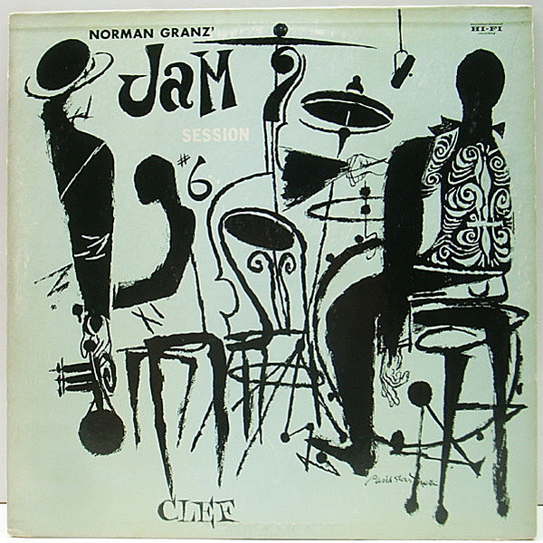 レコードメイン画像：良好品!! Clef ツヤ 深溝 MONO USオリジナル『Norman Granz' Jam Session #6』Roy Eldridge, Dizzy Gillespie, Oscar Peterson, Herb Ellis