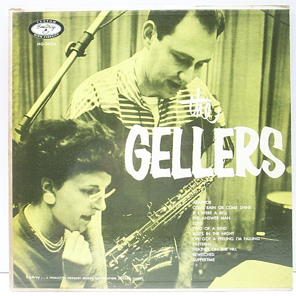 レコードメイン画像：レア!! YMG, 銀縁, 大ドラマー, 青刷 USオリジナル HERB, LORRAINE GELLER QUARTET The Gellers (Mercury MG-36024) ワンホーン傑作盤