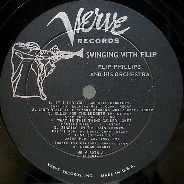 Philharmonic orchestra ニューヨーク　spレコード2枚 FLIP PHILLIPS / Swinging With Flip (LP) / Verve | WAXPEND