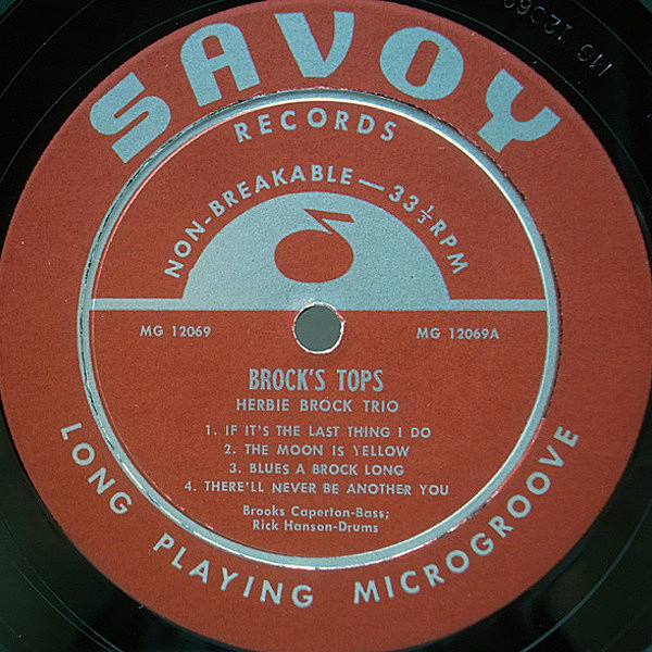 HERBIE BROCK / Brock's Tops (LP) / Savoy | WAXPEND RECORDS