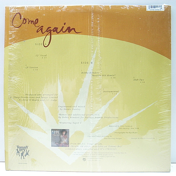 JC LODGE / Come Again (12) / Tommy Boy | WAXPEND RECORDS