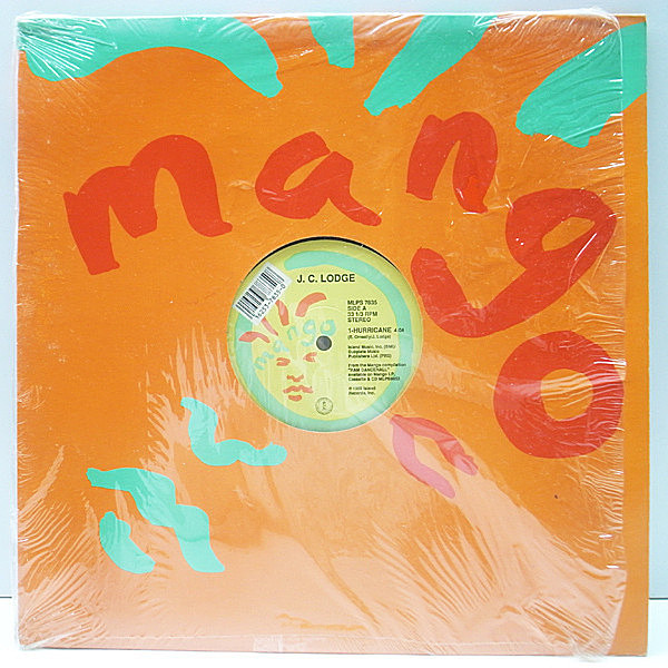 レコードメイン画像：シュリンク付き 美品!! USオリジナル STERLING刻印 12インチ J.C. LODGE Hurricane ('89 Mango) デジタル・ダンスホール JUNE LODGE 33RPM.