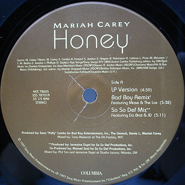 MARIAH CAREY / Honey (12) / Columbia | WAXPEND RECORDS