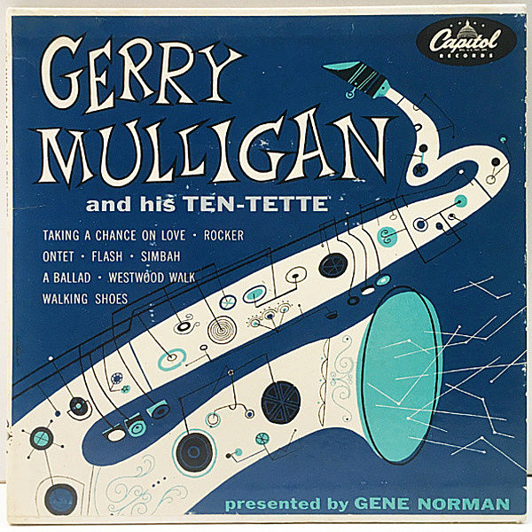 レコードメイン画像：レア 45回転 2枚組 Ep 原盤 MONO 米オリジナル GERRY MULLIGAN And His Ten-Tette (Capitol EBF-439) 8曲入り Chet Baker, Bud Shank ほか