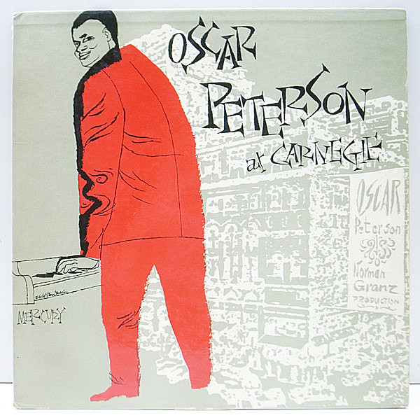 レコードメイン画像：10'' FLAT Mercury 黒ツヤ USオリジナル OSCAR PETERSON At Carnegie (MG C-107) JATPライヴでのデビュー録音 w./RAY BROWN