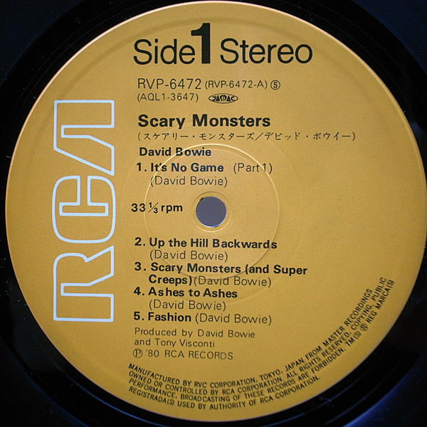 DAVID BOWIE / Scary Monsters (LP) / RCA | WAXPEND RECORDS