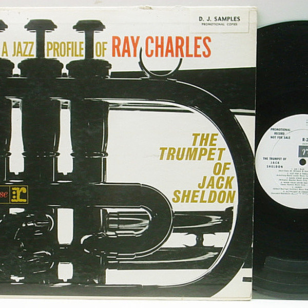 レコードメイン画像：白プロモ 良品!! MONO 深溝 USオリジナル JACK SHELDON A Jazz Profile Of Ray Charles ('61 Reprise) ワンホーン・カルテット Marty Paich