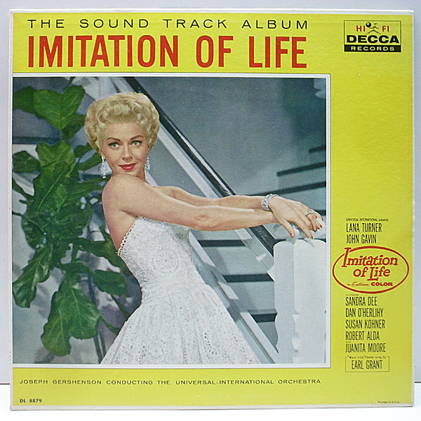 レコードメイン画像：プロモ 美品!! レアな原盤 FLAT Pinkスモール 深溝 USオリジナル『悲しみは空の彼方に』Imitation Of Life ('59 Decca) JOSEPH GERSHENSON