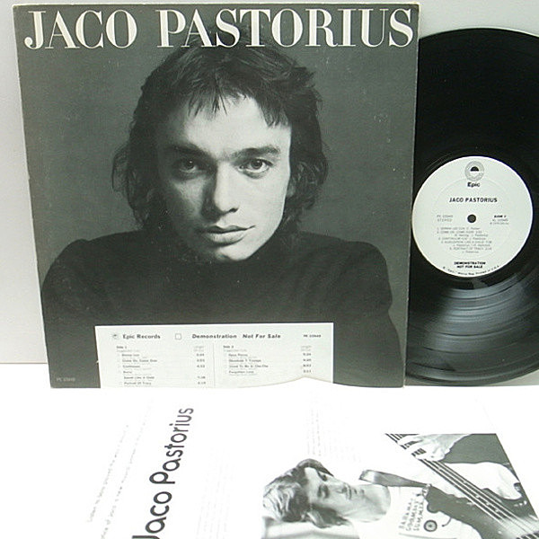 レコードメイン画像：激レア・白プロモ《初回オンリー／オリジナルMIX》初版 1Aマト US 完全オリジナル JACO PASTORIUS Same／ソロ・デビュー WHITE PROMO COPY