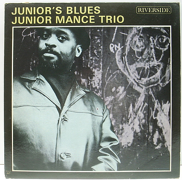 レコードメイン画像：USオリジナル MONO 初版 青ラベル JUNIOR MANCE TRIO Junior's Blues (Riverside RM 447) Bob Cranshaw, Mickey Roker ピアノトリオ
