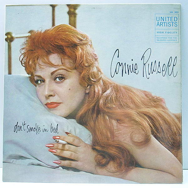 レコードメイン画像：レア!! USオリジナル MONO 赤ラベ 深溝 CONNIE RUSSELL Don't Smoke In Bed ベッドで煙草は吸わないで ('59 United) 美女コニー・ラッセル