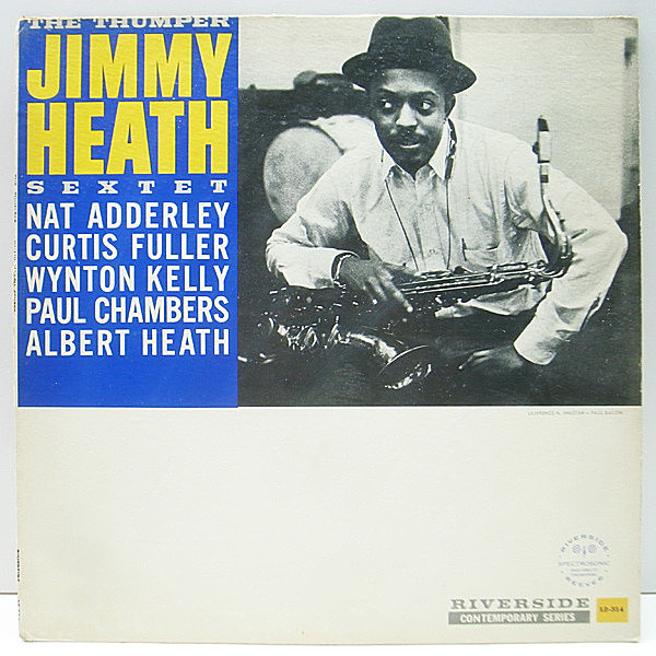 レコードメイン画像：レア MONO 1st青スモール 深溝 US 完全オリジナル JIMMY HEATH The Thumper (Riverside RLP 12-314) Wynton Kelly, Paul Chambers ほか