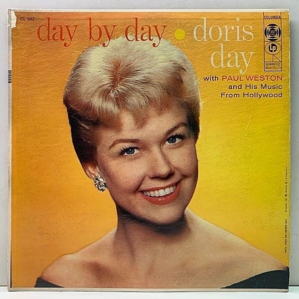 レコードメイン画像：レアな美盤!! MONO 初版 6eye 深溝 USオリジナル DORIS DAY Day By Day ('56 Columbia) 絶品のバラードを綴った癒しの名盤 米モノラル LP