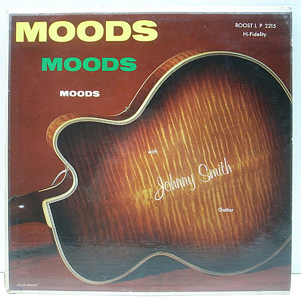 レコードメイン画像：良好盤!! MONO 青銀ツヤ USオリジナル JOHNNY SMITH Moods With Johnny Smith Guitar (Royal Roost 2215) Arnold Fishkin 変則カルテット