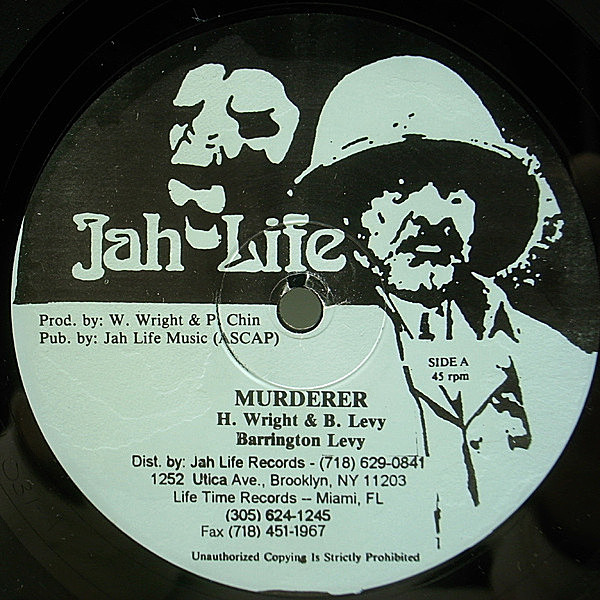 レコードメイン画像：良盤!! US 12インチ BARRINGTON LEVY Murderer / Tell Them A Ready (Jah Life) DANCEHALL バーリントン・リーヴィ 45RPM. 