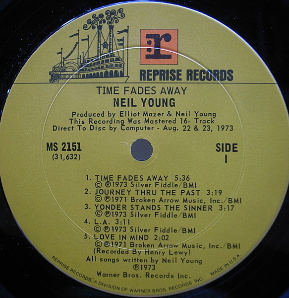 NEIL YOUNG / Time Fades Away (LP) / Reprise | WAXPEND RECORDS